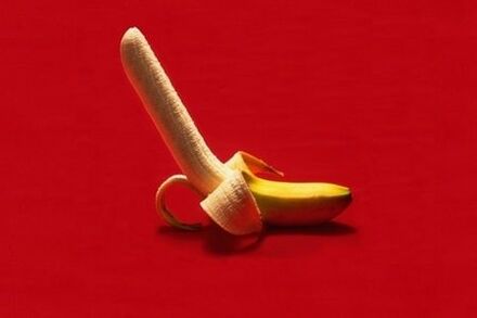 Banane symbolisiert durch Übung vergrößerten Penis